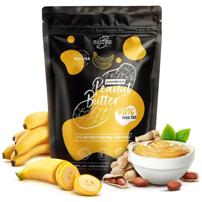 Nustino miltelių pavidalo riešutų sviestas Bananų skonio 400gr – vaizdas 2