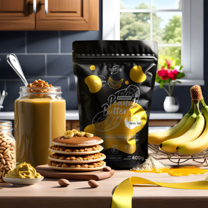 Nustino miltelių pavidalo riešutų sviestas Bananų skonio 400gr