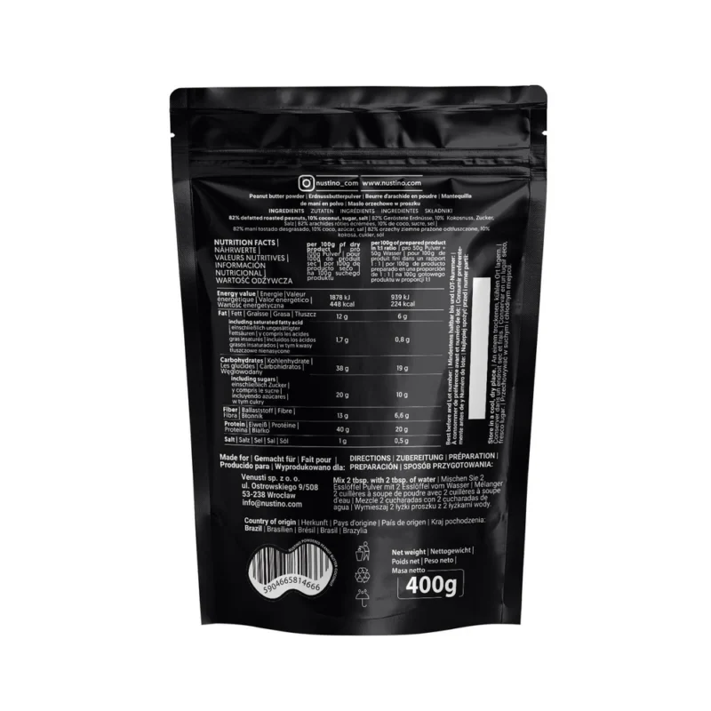 Nustino miltelių pavidalo riešutų sviestas Crazy Coconut 400gr – vaizdas 3